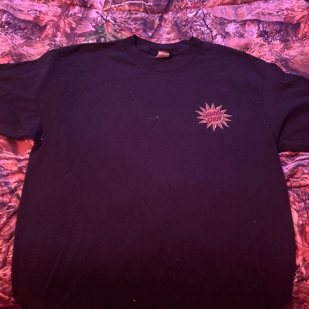 Santa Cruz Skateboards Black Short Sleeve Tee
